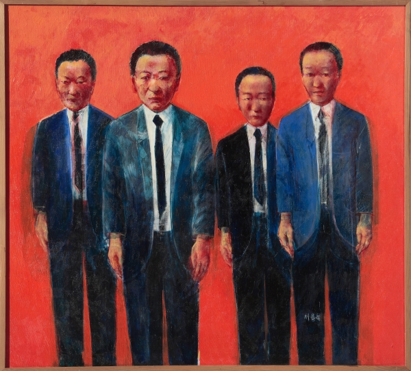 〈정치인〉, 1984, 1986, 캔버스에 유채, 90×100cm.