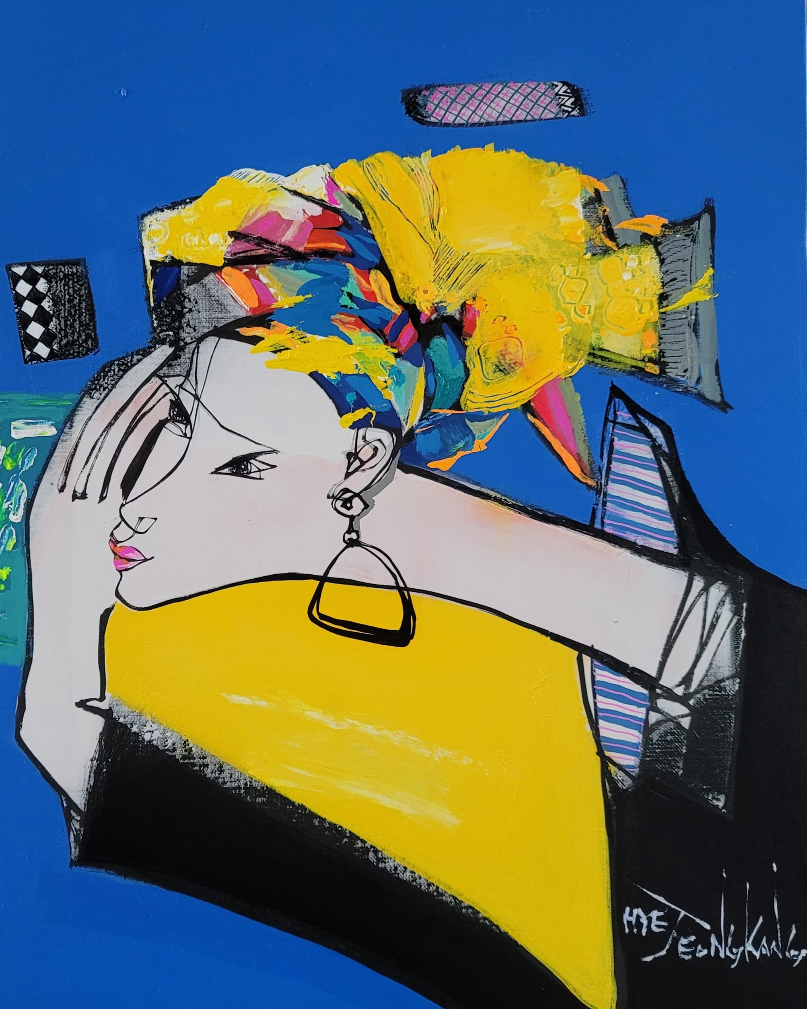 Eunoia _53cm×40.9cm_10P_2023년_Mixed media on canvas