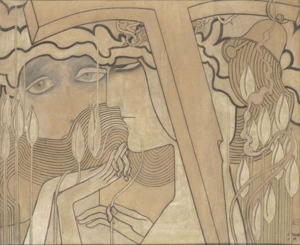 Desire and Satisfaction (1893) Jan Toorop (Dutch, 1858-1928)
