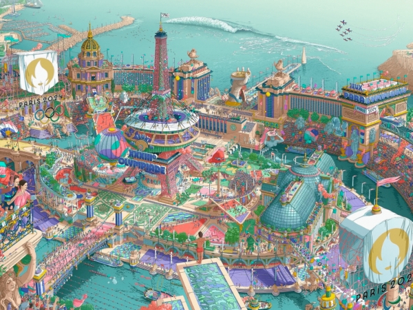 2024 파리 올림픽 포스터(올림픽 조직위)