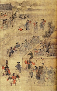 김홍도의  중 장원급제 행차 모습.