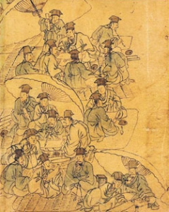 김홍도의  중 과거시험장 모습.