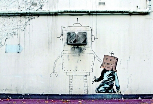 그래피티 작가 뱅크시의 벽화. 출처: www.banksy.co.uk
