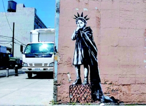 그래피티 작가 뱅크시의 벽화. 출처: www.banksy.co.uk