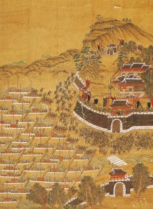 선조 25년(1592) 4월 13일과 14일 사이에 벌어진 부산진 전투를 그린 부산진순절도(釜山鎭殉節圖).
숙종 35년(1709)에 그려진 것을 변박(卞璞)이 영조 36년(1760)에 다시 그린 그림. 현재는 육군박물관에 소장됨.