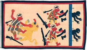 &lt;게조가 나폴레옹 3세에게 선물한 장막 벽포, 아보메(베냉남부) - 1850년경