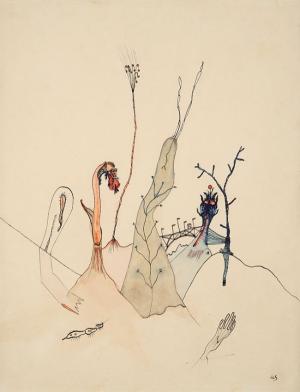 &lt;모래 속에서(모래에 묻힌 채, 빠져나온 한쪽 손)&gt;, 1932년- 볼스