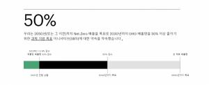 에버레인 환경 목표 (에버레인 홈페이지 캡처)