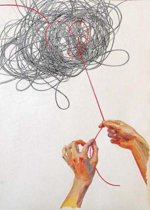 &nbsp;&lt;빨간 실&gt;, 2015 - 사샤 로마스코