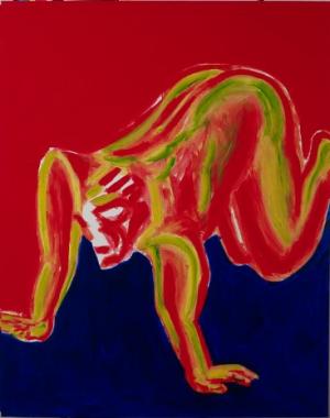 〈개사람 1〉, 2008, 캔버스에 아크릴릭, 163×130cm.