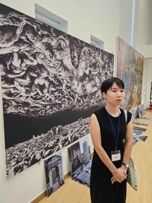 25일 간토 학살 100주기 추도문화행사에서&nbsp;간토학살 관련 다큐멘터리 제작자 유키 리야마가 발언하고 있다.본 행사에는 김재길 작가, 신학철 화백, 김우성 화백, 천승환 사진작가, 김강산 기억과 평화 이사 등이 참여했다.&nbsp;​​​​​​​@유철호