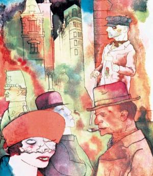 &lt;석양 &gt;, 1922 - 조지 그로즈&nbsp; /재판매 및 DB금지