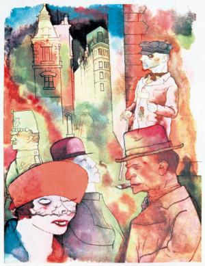 &lt;석양&gt;, 1922 - 조지 그로즈