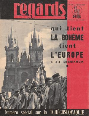 1938년 9월 29일자 주간지 &lt;르가르&gt;의 표지.&nbsp;체코슬로바키아의 위기를 특별호에 담았다.