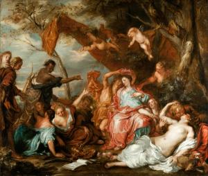 Amaryllis and Mirtillo. Scene from Guarini’s ‘Pastor Fido’ (early 1700s), Anonymous