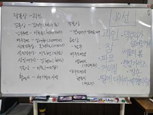 제44회 영평상 본심 최종 투표 결과(직접 촬영)