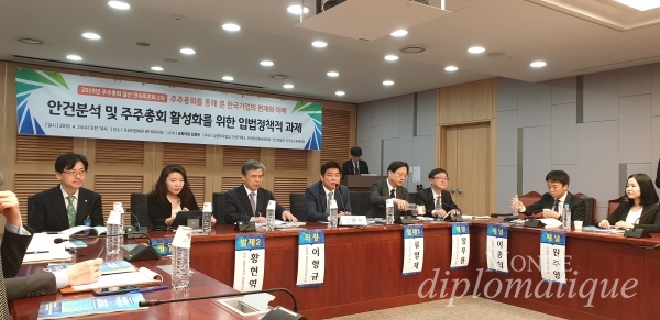 24일 국회에서는 '2019 주주총회 결산 연속토론회'가 열렸다. 사진/김진양 기자